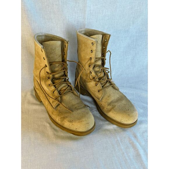 Men's Vintage Wolverine Leather Steel Toe Tan Boots Size 9.5 Work, Oil Resistant - Picture 1 of 6